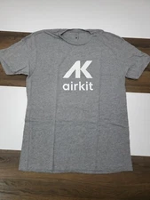 Adult Medium next level AirKit AK Logo Shirt Short Sleeve Tee gray Cotton NWT