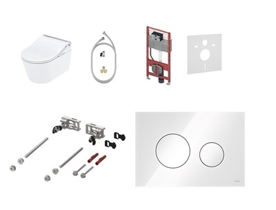 TOTO TECE RP Dusch WC SET Washlet RW TCF801CG mit Spülkasten + Drückerplatte 