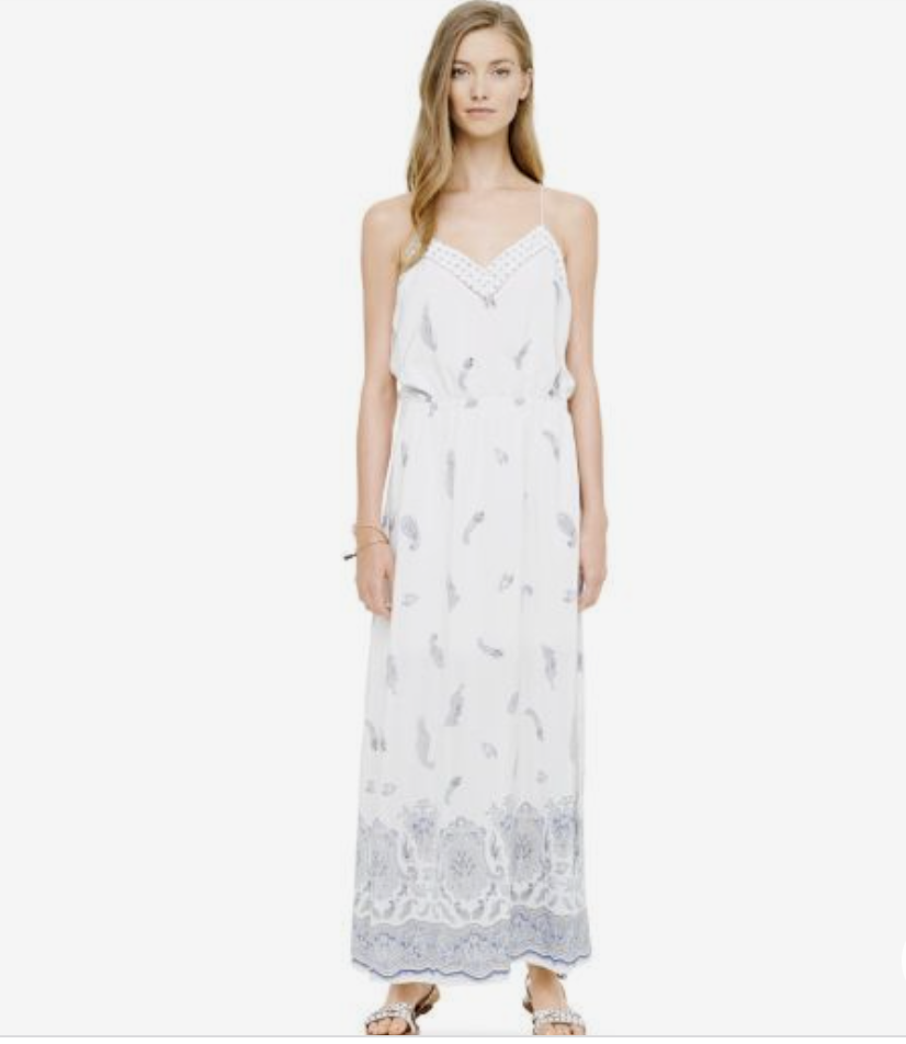 club monaco maxi dress Smocked Tiered Maxi Dress