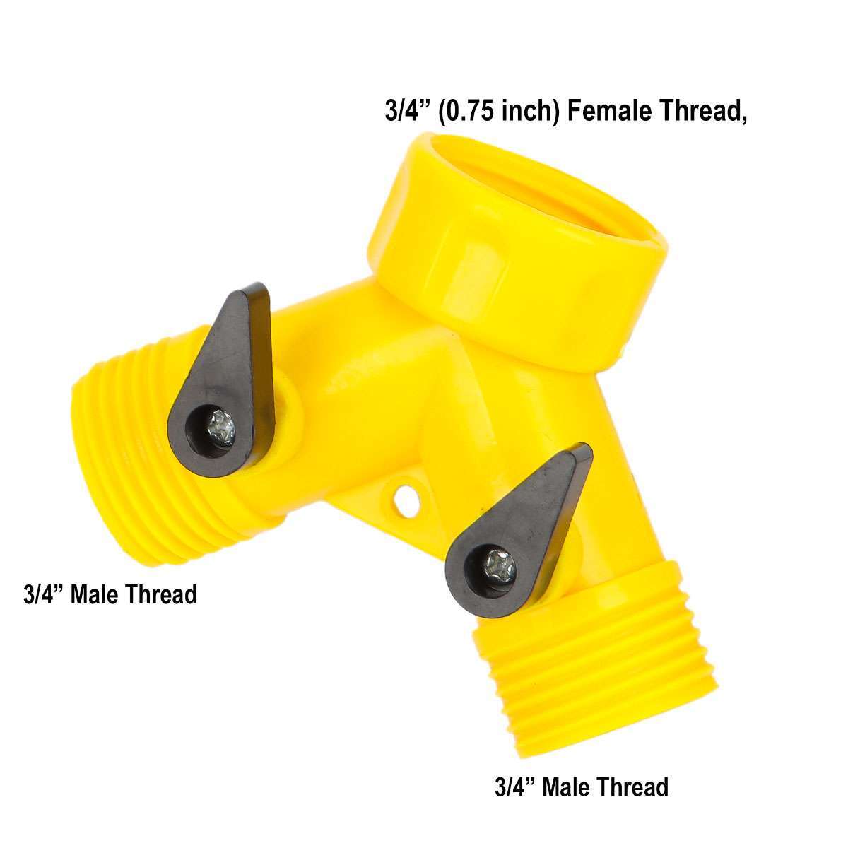 1~4pcs Water Hose Splitter 2 Way 3/4" Hose Connector Outdoor Garden Y Valve Pipe