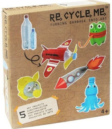 Re Cycle Me Bastelset für 5 verschiedene Kunstprojekte mit Plastikflaschen