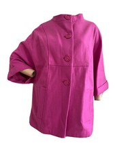 H&m Trend Chic Pink Wool Blend Cropped Sleeve Coat Uk 10 Eu 36 Us 6 Small Bnwt