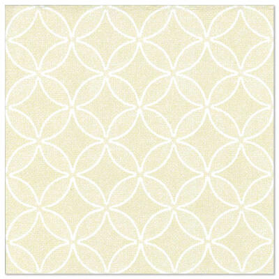 50 Servietten ROYAL Collection 1/4-Falz 40cm x 40 cm champagner ''Circle Flowers''