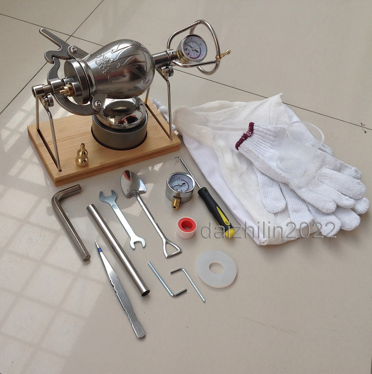 Nueva válvula de alivio de presión máquina de palomitas de maíz cañón manual amplificador de alimentos decoración