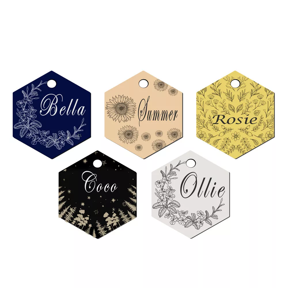 Hexagon store dog tag