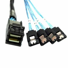 Mini SAS SFF-8643 Target to 4 SATA 7pin Host Hard Disk Data Server Raid Cable