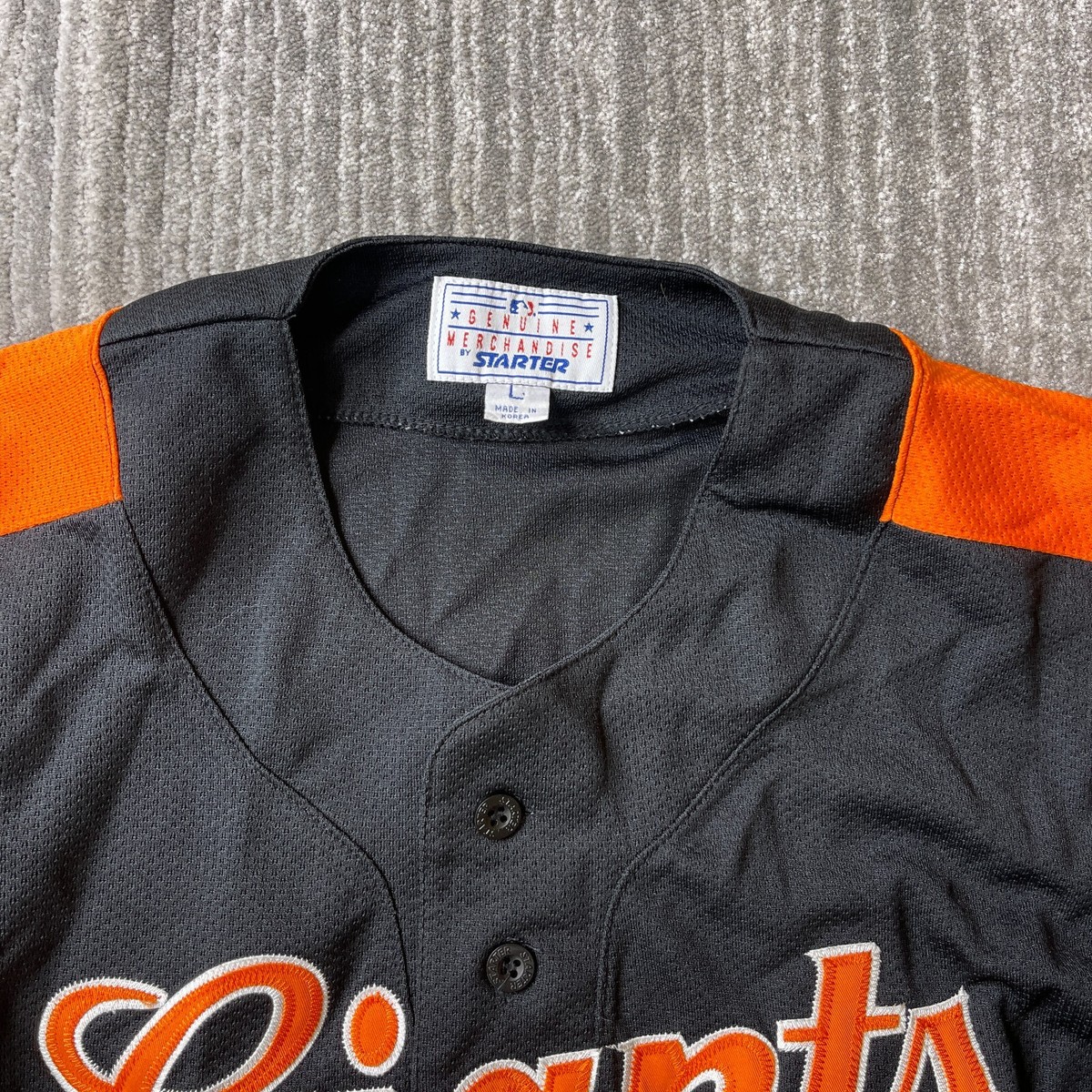 San Fransisco Giants Jersey Men's Large Black Vintage