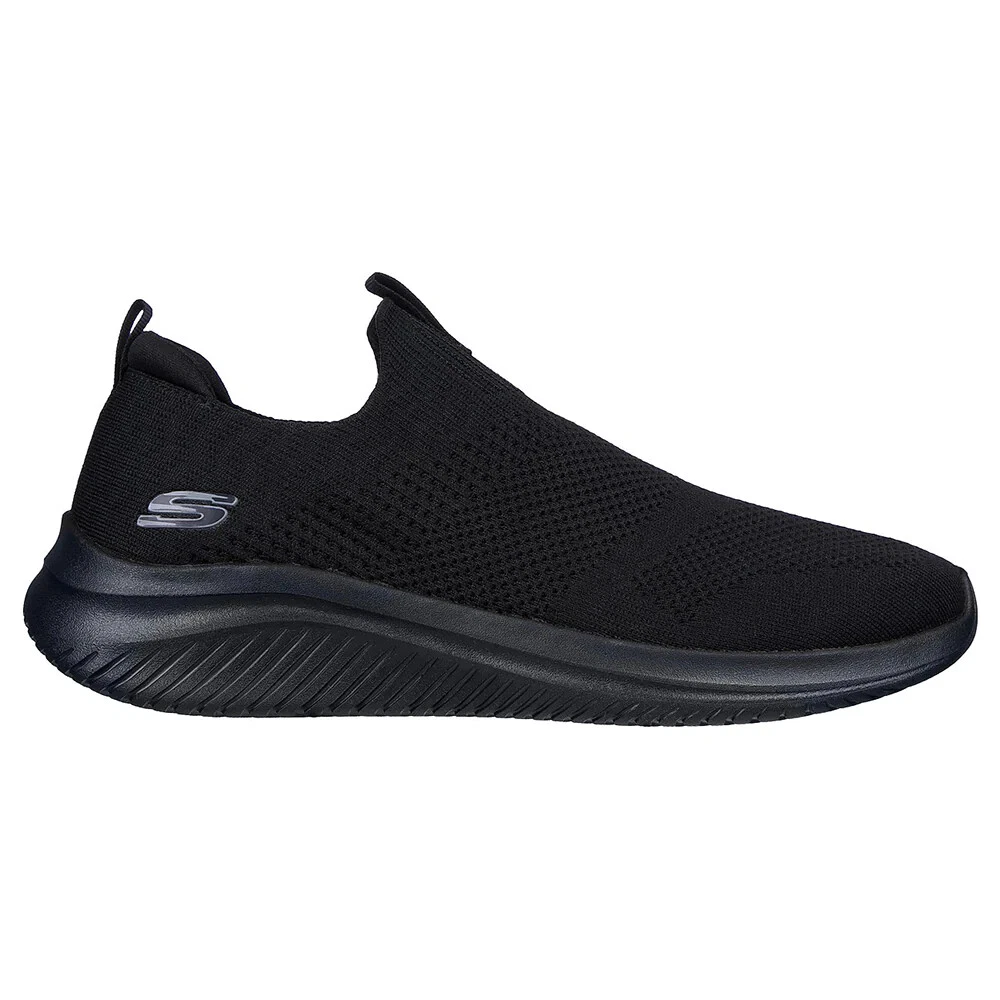 Skechers Slip On Black Men Comfort Walk Shoes Flexible Memory Foam |