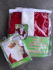 Rubie's Adult Deluxe Ultra Velvet Santa Suit, Costume With Gloves, Wig Beard L