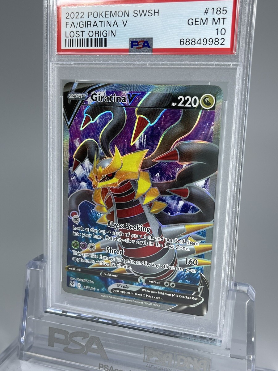 2022 Pokemon SWSH Lost Origin FA Giratina V #185 PSA 10 Gem 2022 Pokemon SWSH Lost Origin FA Giratina V #185 PSA 10 Gem