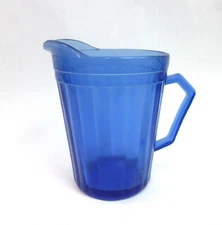 Hazel Atlas "Aurora" Cobalt Blue 4 1/2" Creamer, Ribbed Depression Glass