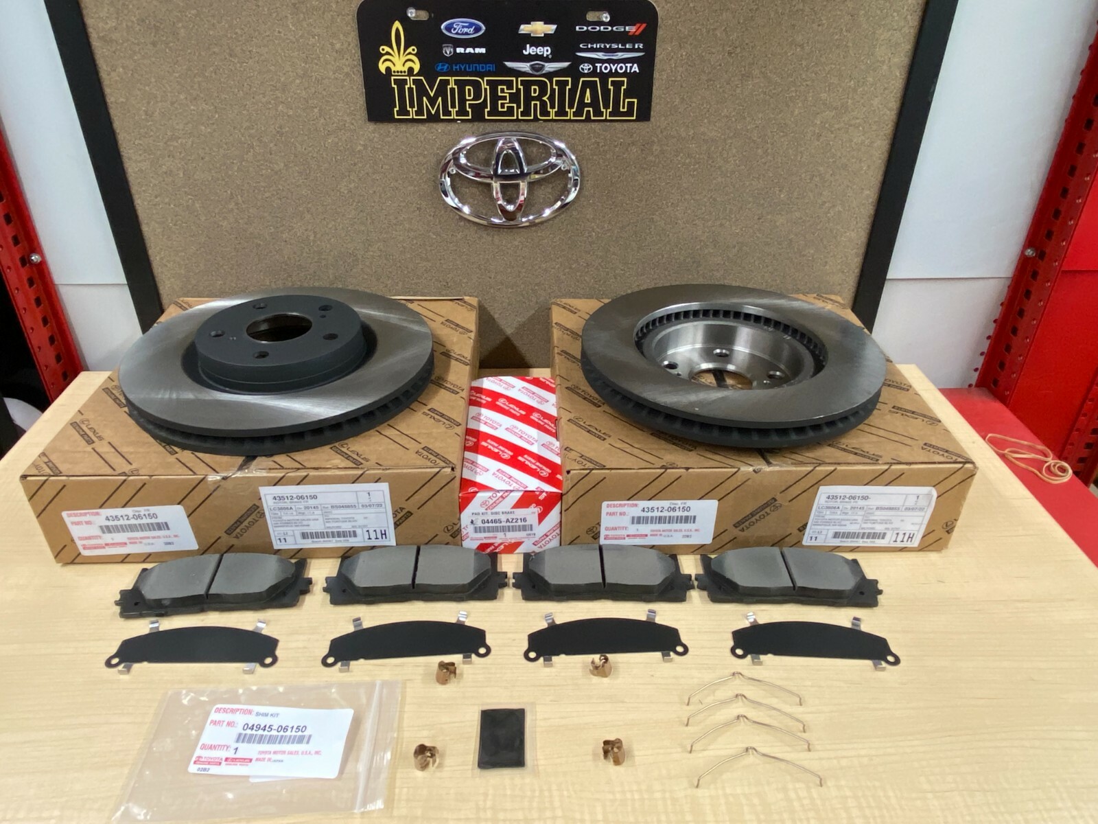 20072018 Lexus ES350 Genuine Oem Novo Front Brake Rotors tcmc Pads E