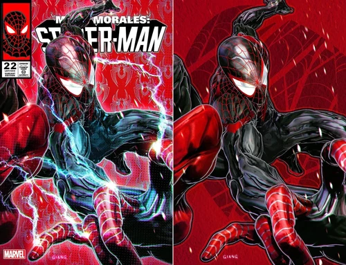 MILES MORALES: SPIDER-MAN #22 JOHN GIANG EXCLUSIVE TRADE & VIRGIN SET -  IN HAND
