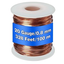 99.9% Dead Soft Copper Wire, 20 / 0.8 mm Diameter, 328 Feet/ 100 M, 1 Pound9108