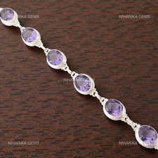 Iolite Edelstein Mutter Trendy Kunst Deko Kette Weiß Armband Sterlingsilber