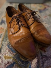 Allen Edmonds Park Avenue Men's Brown Leather Cap Toe Oxford Dress Shoes 11 D