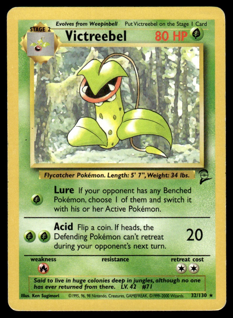 2000 Pokemon Classic - Base Set 2 Victreebel #32 Light Play