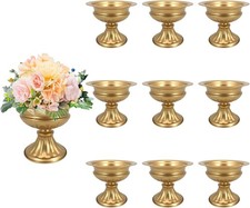 10 Pcs 6.4 in Gold Vases for Table Centerpieces,Metal Vinta Flower