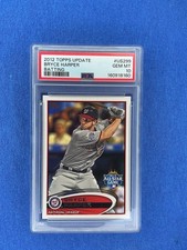 2012 Bryce Harper Topps Update Batting Rookie Card  #US 299 PSA 10 GEM MINT . rookie card picture