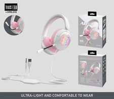 White A8908 Bluetooth RGB Light Headphones HiFi Earphones Gaming Headset