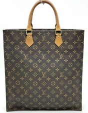 Authentic Louis Vuitton Monogram Sac Plat Classic Structured Vintage Tote