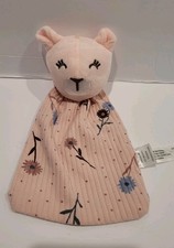 Dreamgro Pink Bear Lovey Security Blanket Floral Baby Comfort Dream Gro