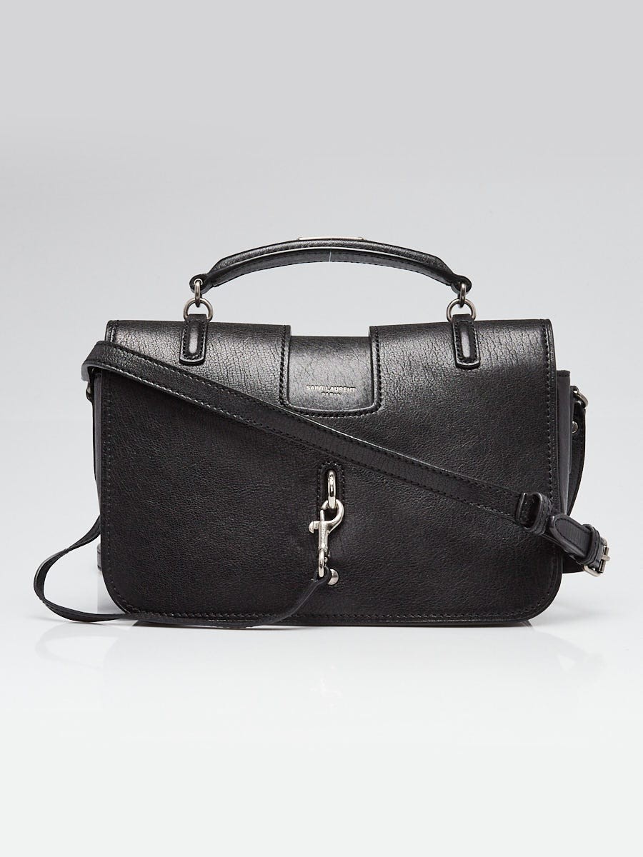 Yves Saint Laurent Black Leather Medium Charlotte Messenger Bag