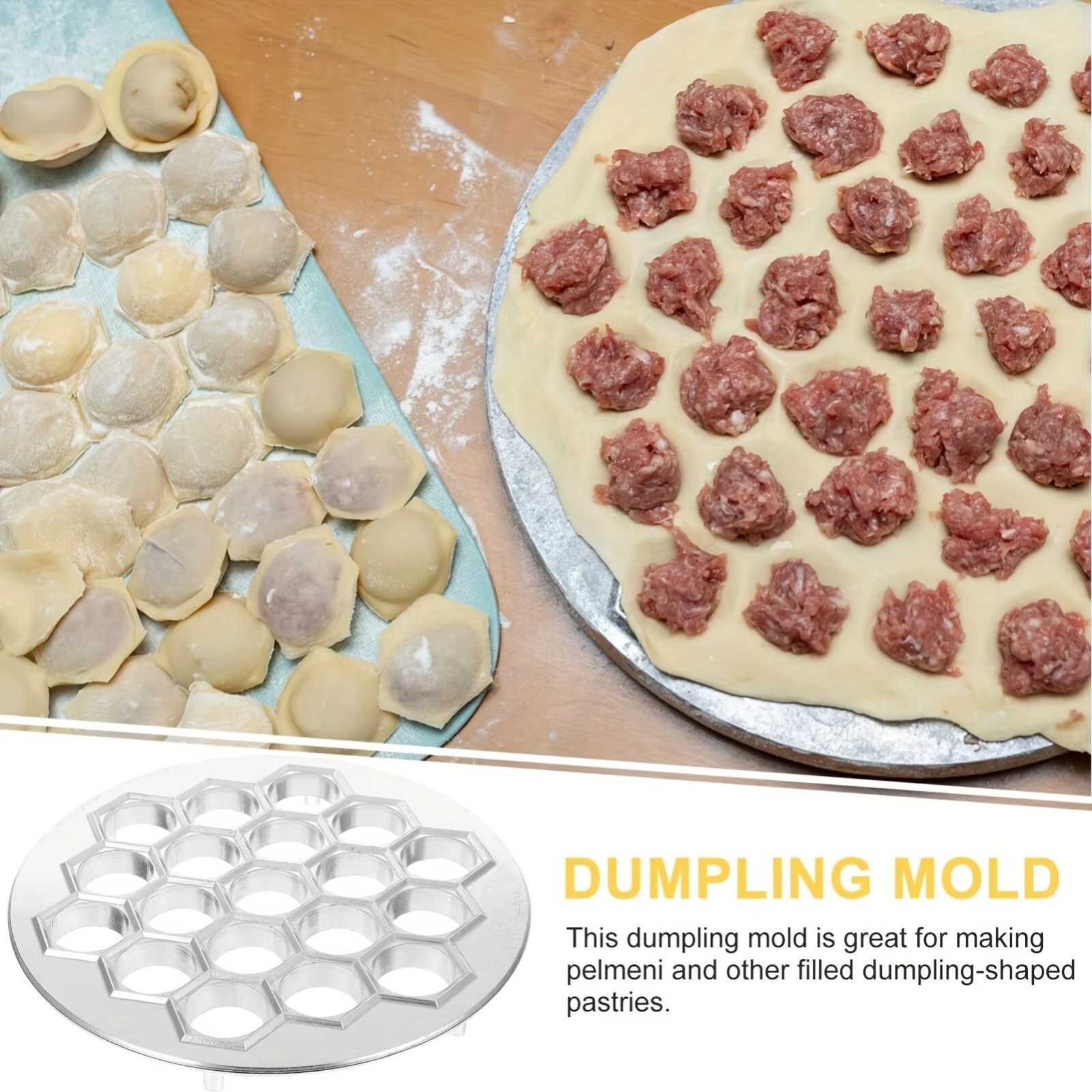 37 Löcher Pelmeni Knödel DIY Teigtaschen Gebäck Küche Werkzeuge Form DHL