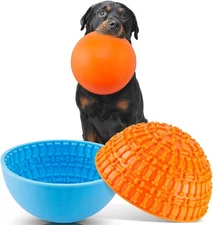 2 Pcs Dog Enrichment Lick Bowls Silicone Freeze Bowls Interactive Cat Licking