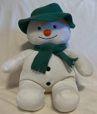 Eden The Snowman 14'' Stuffed Plush Medium Green Raymond Briggs Hat Scarf Vintage