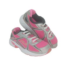 FILA Girls Pink Silver Running Sneakers - Size: 1