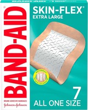 BAND-AID Brand Skin-Flex Adhesive Bandages, Extra Large, 7 Count | Flexible