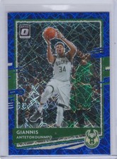 2020-21 Donruss Optic GIANNIS ANTETOKOUNMPO Blue Velocity Prizm BUCKS