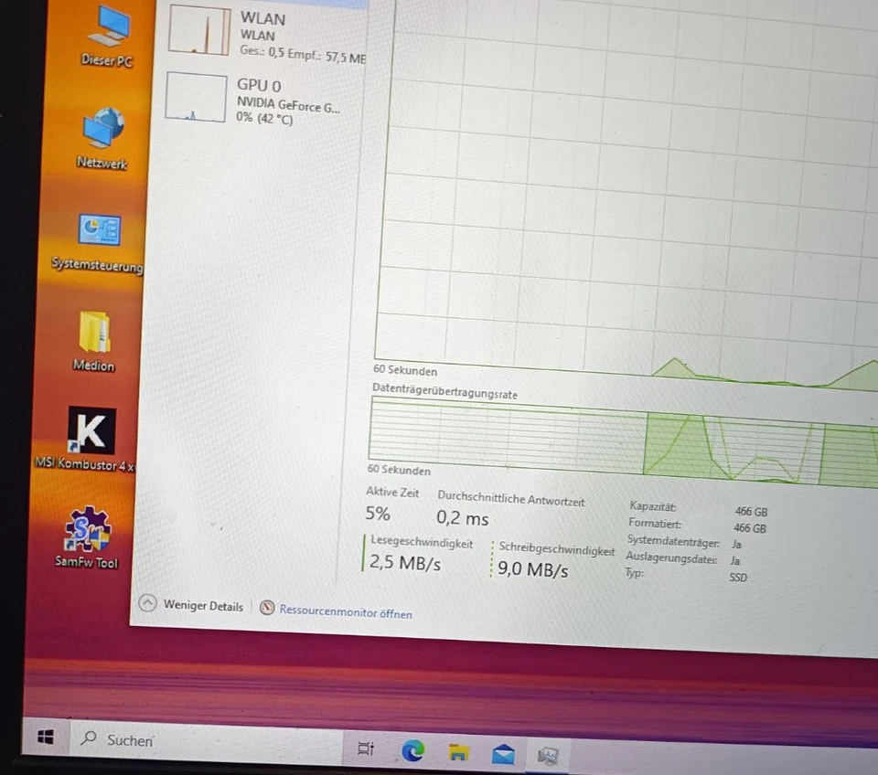 MEDION ERAZER X7855 Gaming Laptop i7 GTX 16GB RAM SSD Win10 - Bild 4 von 4