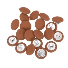 20Pcs Fabric Cloth Covered Button 13mm 20L Metal Shank Buttons Dark Orange 