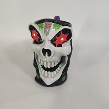 Monster Jam Camión Excavadora de Tumbas 6" Plástico Iluminado Taza Segadora Calavera FUNCIONA