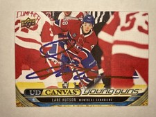 Lane Hutson Signed 2024-25 Young Guns Canvas RC Rookie Autographed #C111