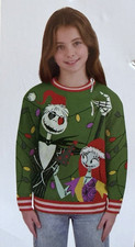 Nightmare Before Christmas GIRLS BOYS Sweater Multicolor Christmas Crewneck NEW