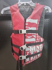 Kent Water Sports Adult Universal Med Life Jacket Vest Chest 30-52" Red Boating