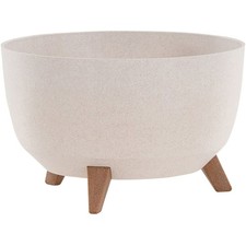 Bac à Plantes Pot de Fleur Pot à Fleurs Fleurs Oslo 40x25cm Plastique/Bois