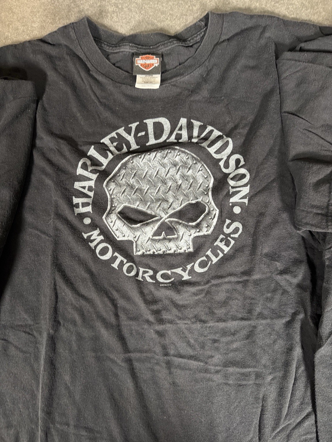 Harley Davidson Skull T Shirt 4XL 2016 I69 Biker Graphic Tee