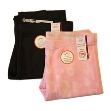 Set of 2 Wonder Nation Leggings Size XXL 18 Tough Cotton Extra Durable Pink/Blac