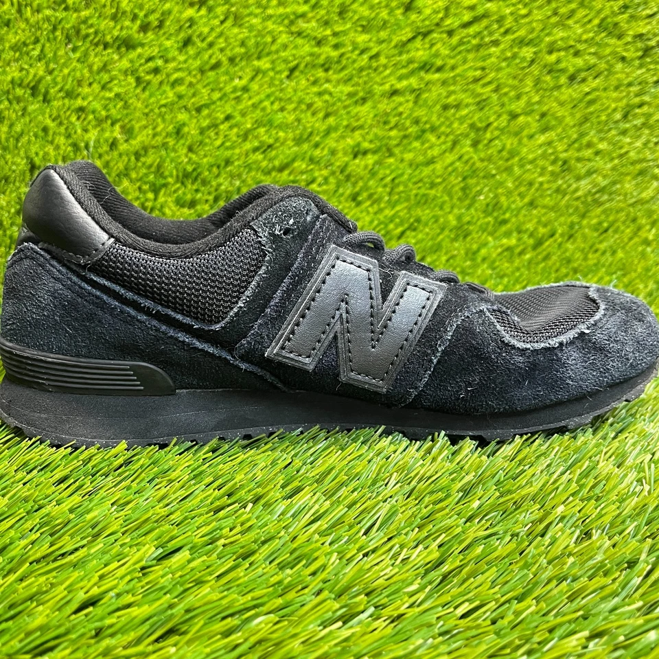New Balance 574 Niños Talla 5.5Y Triple Negro Zapatos Atléticos para Correr Tenis Foto 4 de 4