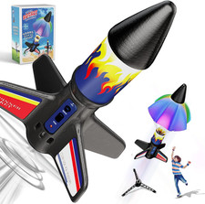 Rocket Launcher for Kids Electric Flying Model with Parachute Toy Rechargeable