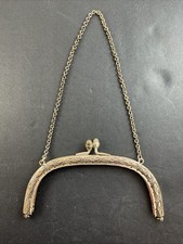 Antique Purse Handbag Frame Edwardian Kiss Clasp Art Nouveau