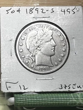 1892-S Barber Half Dollar, Fine Cleaned, Tough Semi Key Date