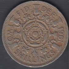 1961 - Florin (Two Shillings) - Grande Bretagne