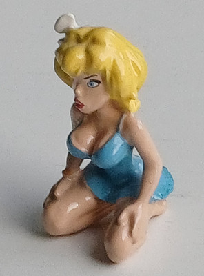 Dany Columbine limitierte Comic Art Erotik Figur sexy blonde Frau massiv Metall