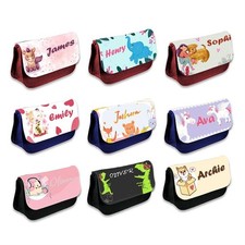 Personalised Animal Design Girls Boys Pencil Case Stationary Kids School Bag 5