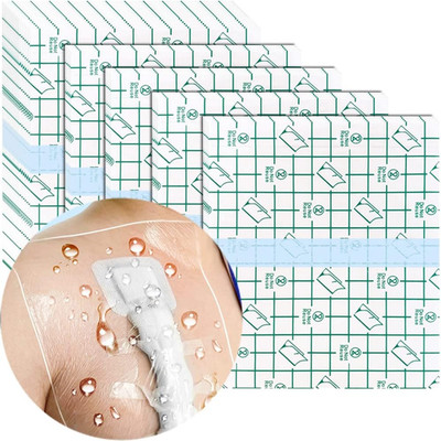 50 Pcs Waterproof Shower Protector Bandage 4X4 Inch for Chest Chemo Dialysis Cat